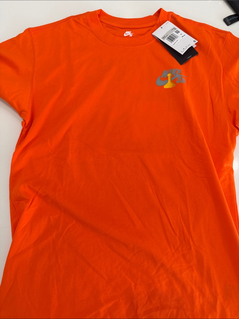 Nike Bright Orange Small Chest Logo Tee